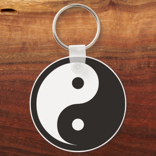 Yin Yang Symbool - ontwerp van vast tattoo Sleutelhanger (Voorkant)