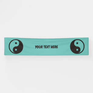 Yin Yang Symbool - ontwerp van vast tattoo Spandoek