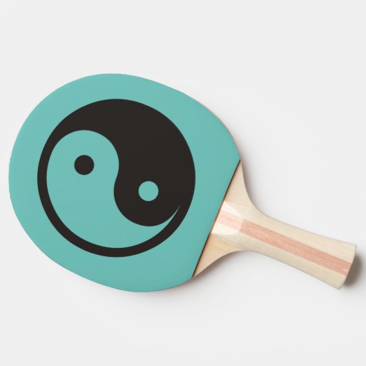 Yin Yang Symbool - ontwerp van vast tattoo Tafeltennisbatje (Zijkant)