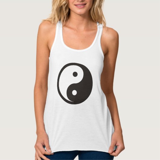 Yin Yang Symbool - ontwerp van vast tattoo Tanktop (Voorkant)