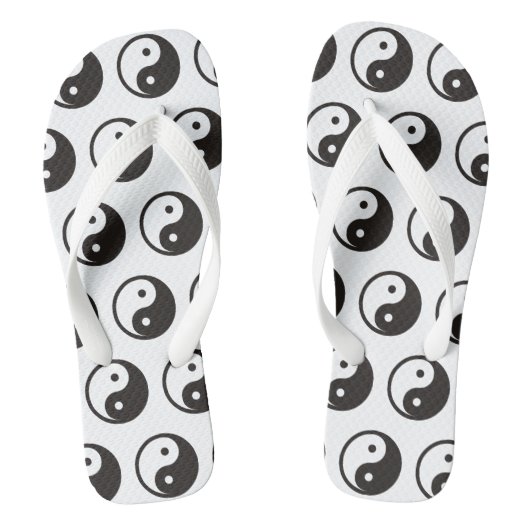 Yin Yang Symbool - ontwerp van vast tattoo Teenslippers (Voetbed)