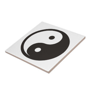 Yin Yang Symbool - ontwerp van vast tattoo Tegeltje