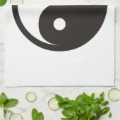 Yin Yang Symbool - ontwerp van vast tattoo Theedoek (Gevouwen)