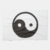 Yin Yang Symbool - ontwerp van vast tattoo Theedoek (Horizontaal)
