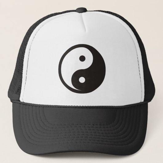 Yin Yang Symbool - ontwerp van vast tattoo Trucker Pet (Voorkant)