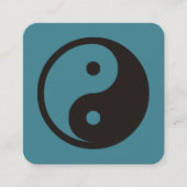 Yin Yang Symbool - ontwerp van vast tattoo Vierkante Visitekaartje (Voorkant)