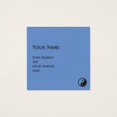 Yin Yang Symbool - ontwerp van vast tattoo Vierkante Visitekaartjes (Achterkant)