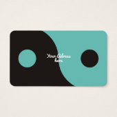 Yin Yang Symbool - ontwerp van vast tattoo Visitekaartje (Achterkant)