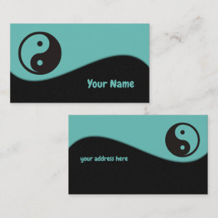 Yin Yang Symbool - ontwerp van vast tattoo Visitekaartje