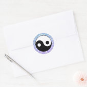Yin Yang Symbool op Wave Achtergrond Ronde Sticker (Envelop)