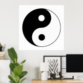 Yin/Yang Symbool Poster (Thuiskantoor)