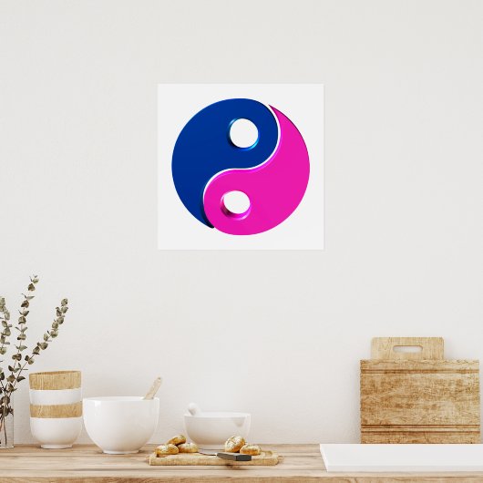 Yin Yang-symbool Poster (Keuken)