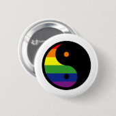Yin-Yang-Symbool-Regenboog Ronde Button 5,7 Cm (Voorkant /achterkant)
