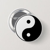 Yin Yang Symbool: Ronde Button 5,7 Cm (Voorkant /achterkant)