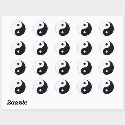 Yin-yang-symbool Ronde Sticker (Vel)