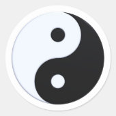 Yin-yang-symbool Ronde Sticker (Voorkant)