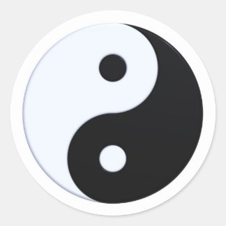 Yin-yang-symbool Ronde Sticker
