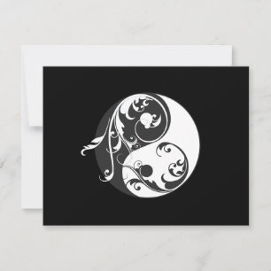 Yin Yang Symbool schuiven (zwart)