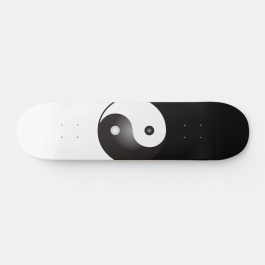 Yin Yang Symbool: Skateboard (Horizontaal)