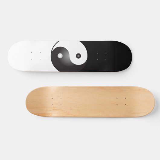Yin Yang Symbool: Skateboard (Horizontaal)