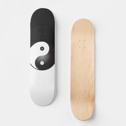 Yin Yang Symbool: Skateboard (Voorkant)