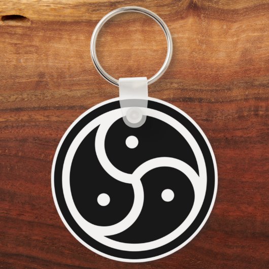 yin/yang-symbool sleutelhanger (Voorkant)