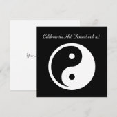 Yin Yang-symbool - solide tatoeage ontwerp 2 Kaart (Voorkant / Achterkant)