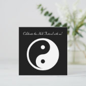 Yin Yang-symbool - solide tatoeage ontwerp 2 Kaart (Staand voorkant)