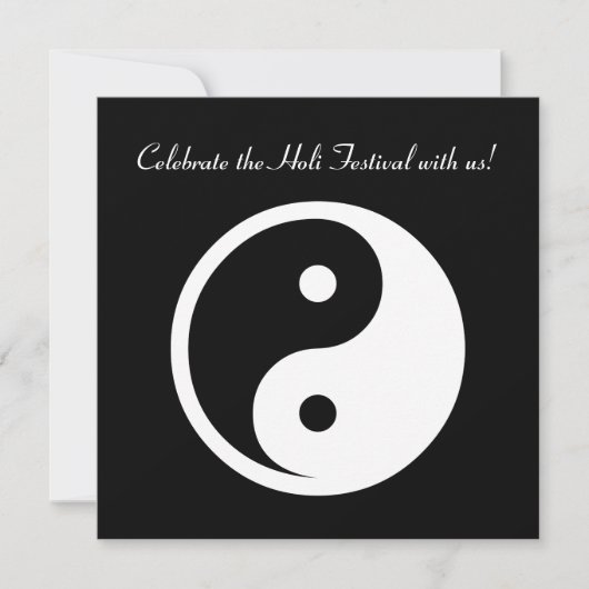Yin Yang-symbool - solide tatoeage ontwerp 2 Kaart (Voorkant)