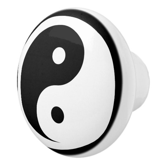 Yin Yang-symbool - solide tatoeage ontwerp 2 Keramische Knop (Rechts)