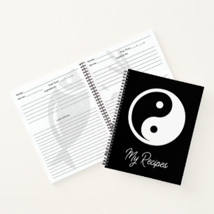 Yin Yang-symbool - solide tatoeage ontwerp 2 Notitieboek
