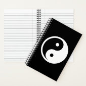 Yin Yang-symbool - solide tatoeage ontwerp 2 Notitieboek (Binnen)