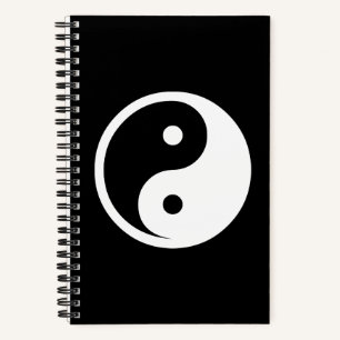 Yin Yang-symbool - solide tatoeage ontwerp 2 Notitieboek