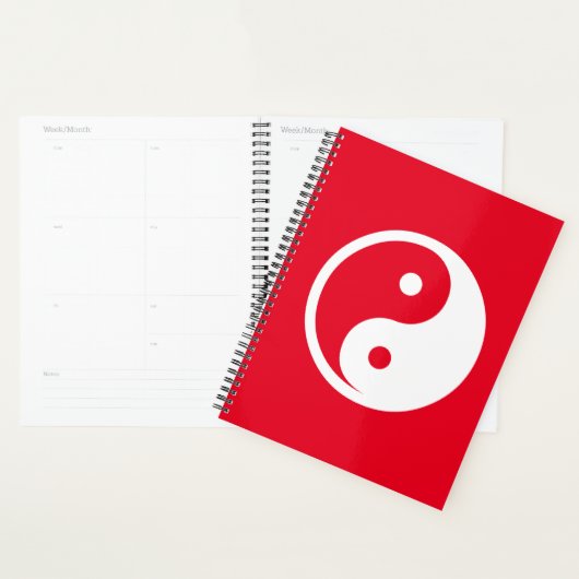 Yin Yang-symbool - solide tatoeage ontwerp 2 Planner (Display)