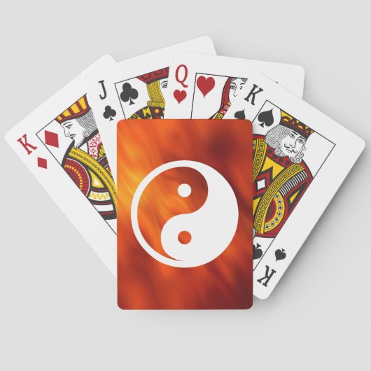 Yin Yang-symbool - solide tatoeage ontwerp 2 Pokerkaarten (Achterkant)