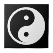 Yin Yang-symbool - solide tatoeage ontwerp 2 Tegeltje (Voorkant)