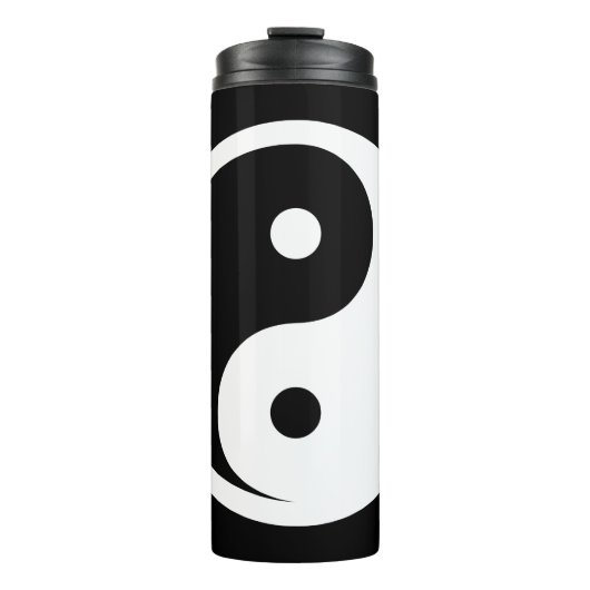 Yin Yang-symbool - solide tatoeage ontwerp 2 Thermosbeker (Voorkant)