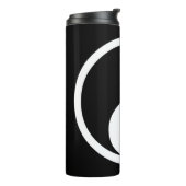 Yin Yang-symbool - solide tatoeage ontwerp 2 Thermosbeker (Gedraaid links)