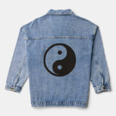 Yin Yang-symbool - solide tatoeage ontwerp Denim Jacket (Achterkant)