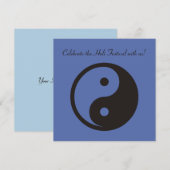Yin Yang-symbool - solide tatoeage ontwerp Kaart (Voorkant / Achterkant)