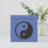 Yin Yang-symbool - solide tatoeage ontwerp Kaart (Staand voorkant)