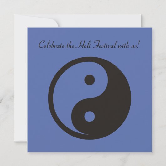 Yin Yang-symbool - solide tatoeage ontwerp Kaart (Voorkant)