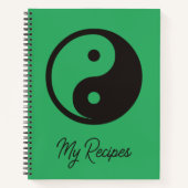 Yin Yang-symbool - solide tatoeage ontwerp Notitieboek (Voorkant)