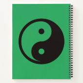 Yin Yang-symbool - solide tatoeage ontwerp Notitieboek (Achterkant)