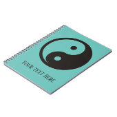 Yin Yang-symbool - solide tatoeage ontwerp Notitieboek (Linkerzijde)