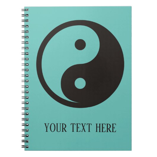 Yin Yang-symbool - solide tatoeage ontwerp Notitieboek (Voorkant)