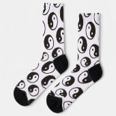 Yin Yang-symbool - solide tatoeage ontwerp Sokken (Links)