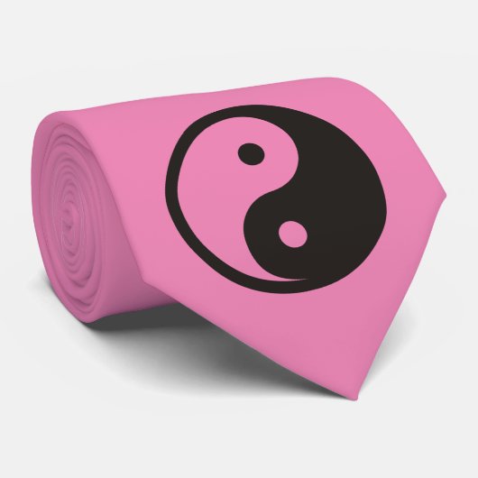 Yin Yang-symbool - solide tatoeage ontwerp Stropdas (Opgerold)