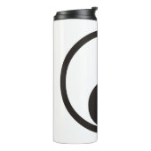 Yin Yang-symbool - solide tatoeage ontwerp Thermosbeker (Gedraaid links)
