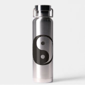 Yin Yang-symbool - solide tatoeage ontwerp Waterfles (Achterkant)